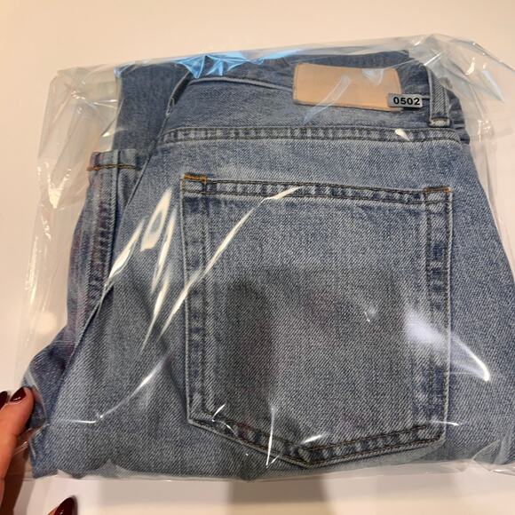 Everlane Blue High Rise The ’90s Cheeky Straight Leg Jeans Size 26 - Picture 11 of 11